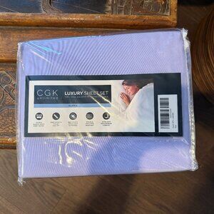 CGK Linens by CKG Unlimited 6Pc. Queen Sheet Set Purple NWT